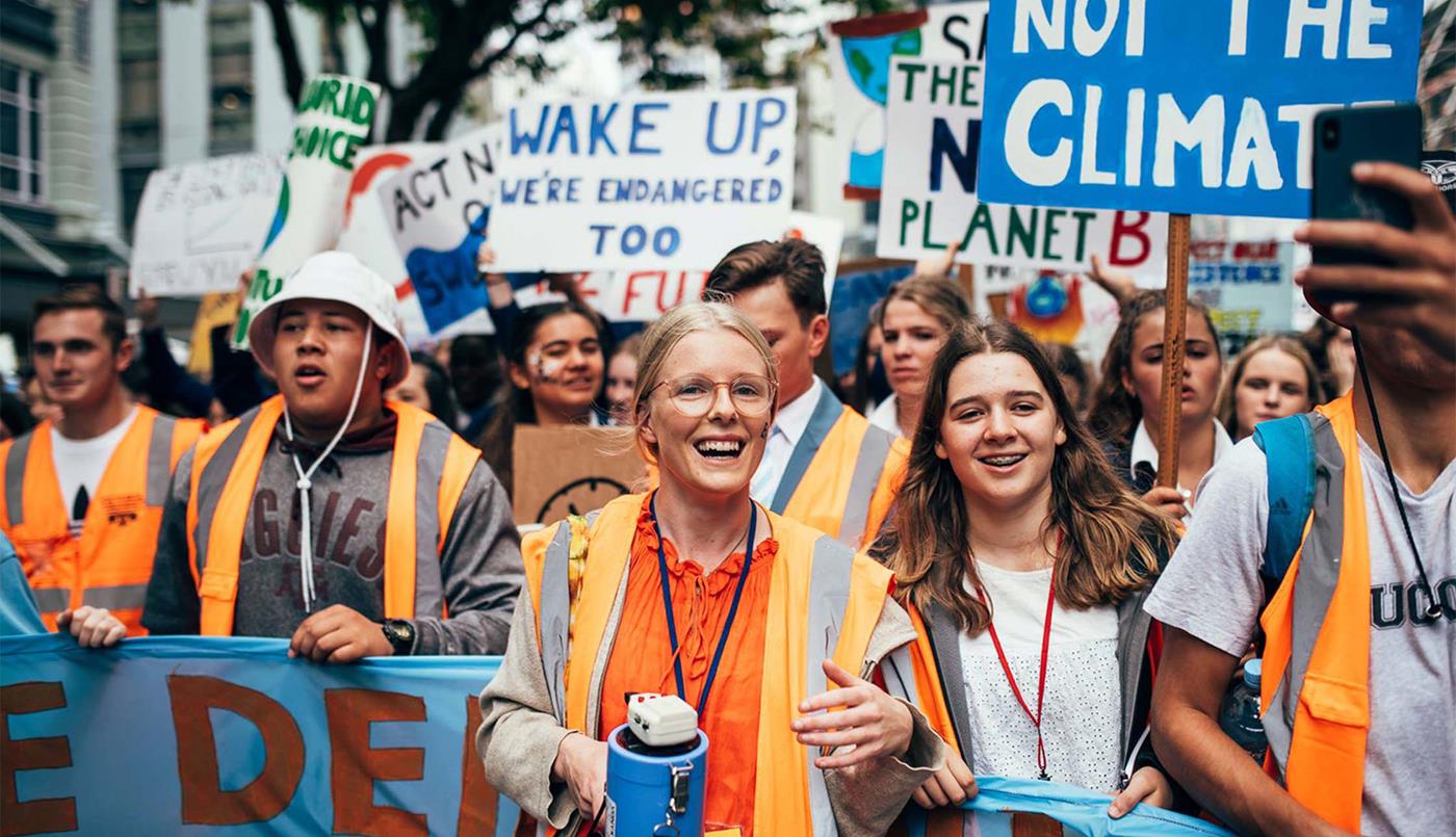 Sophie Handford at climate strike