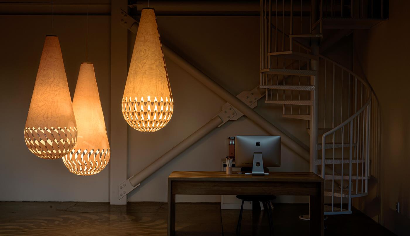 Sustainable lighting designed by David Trubridge
