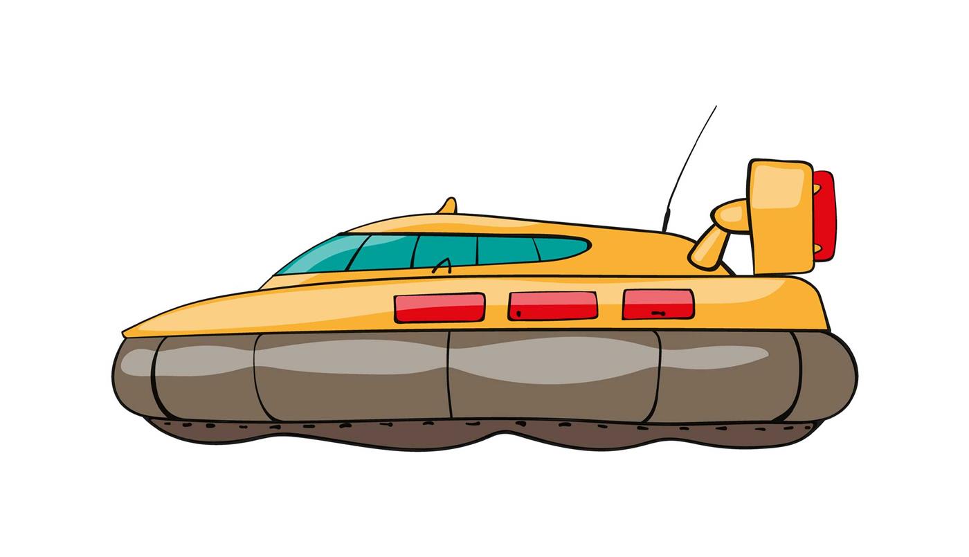 animated hovercraft