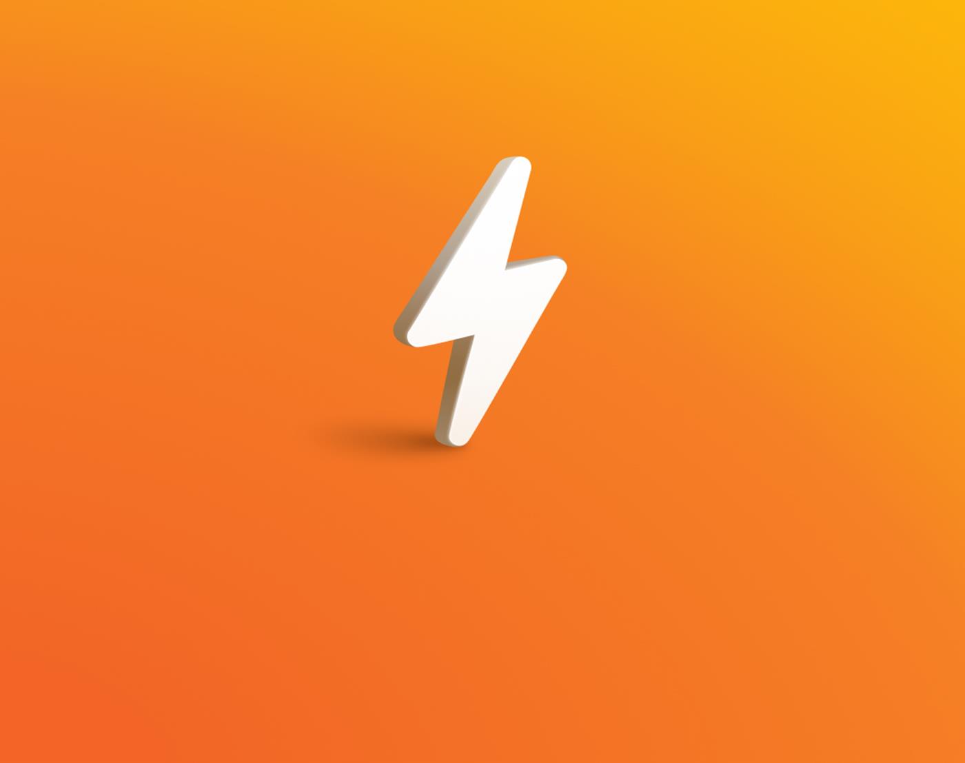 Lightning bolt electricity icon