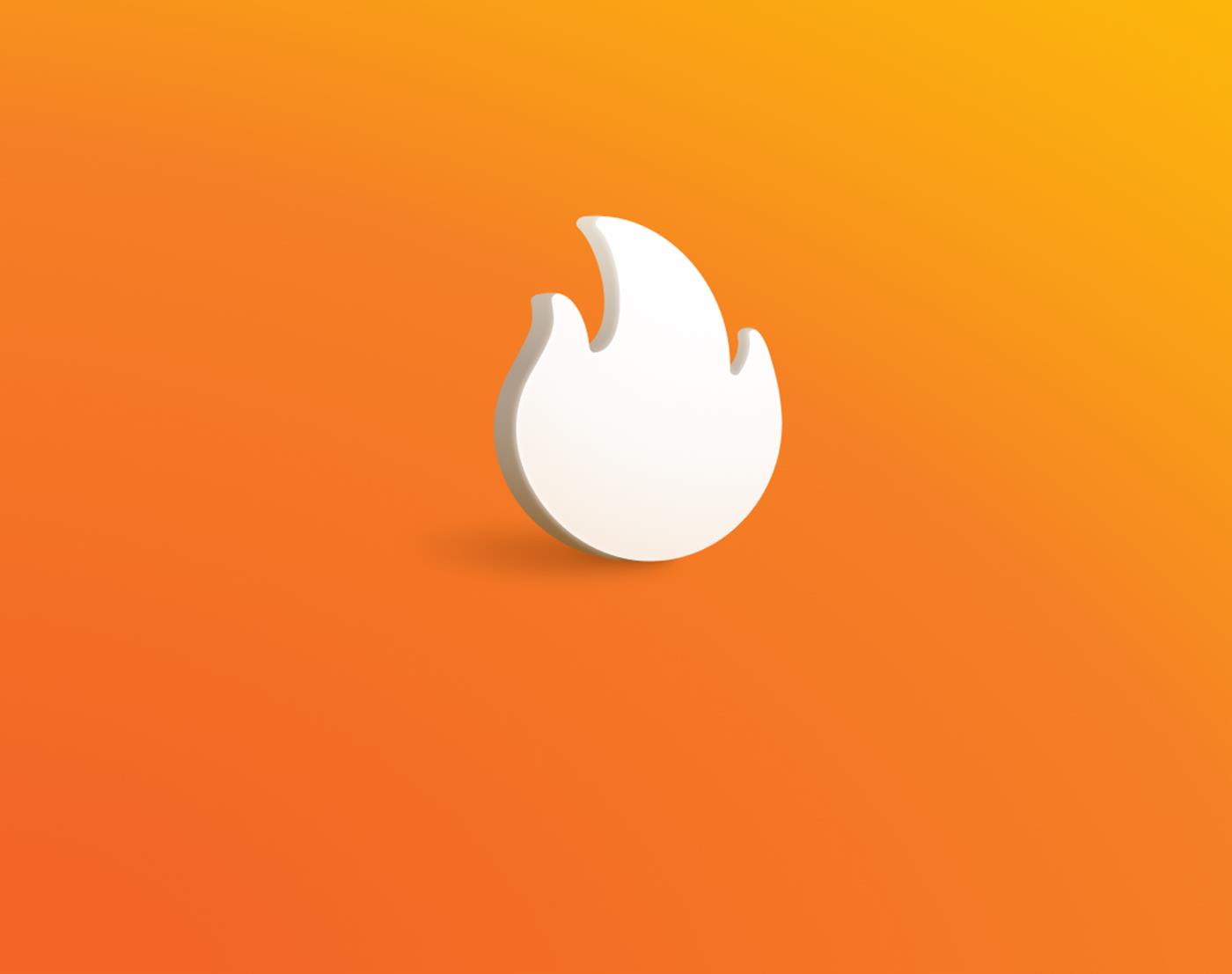 Flame natural gas icon