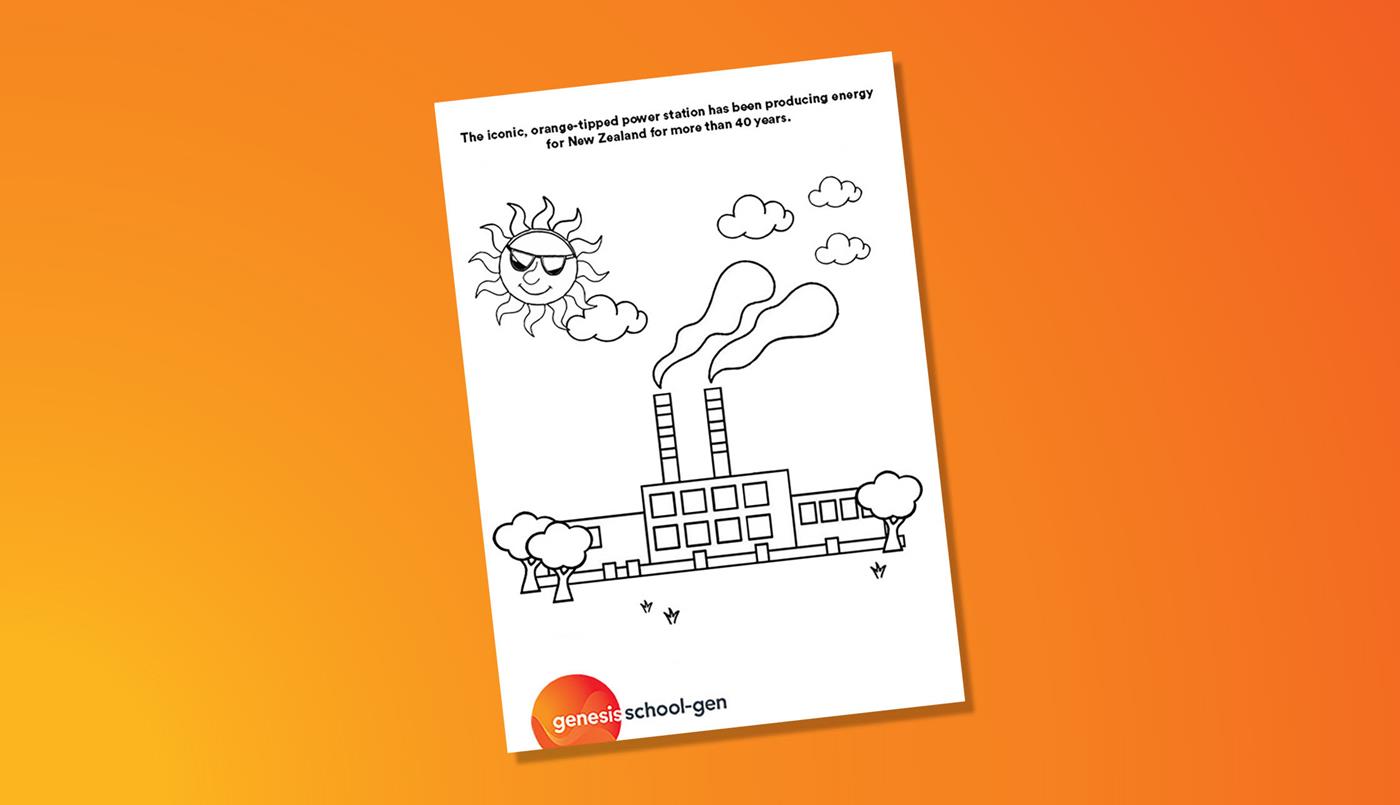 Huntly Power Station colouring activity
