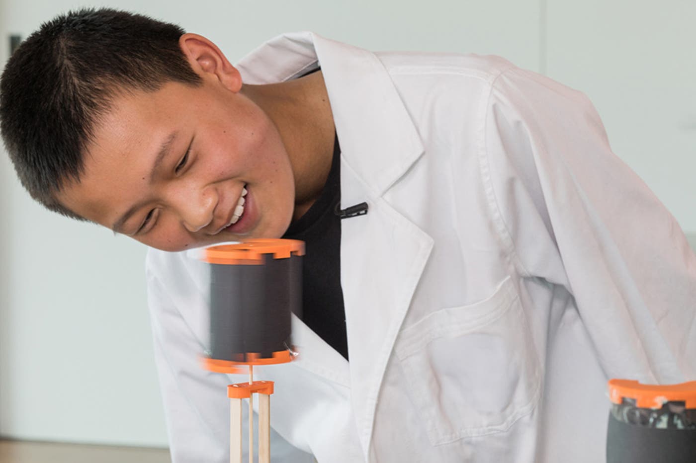 boy in labcoat